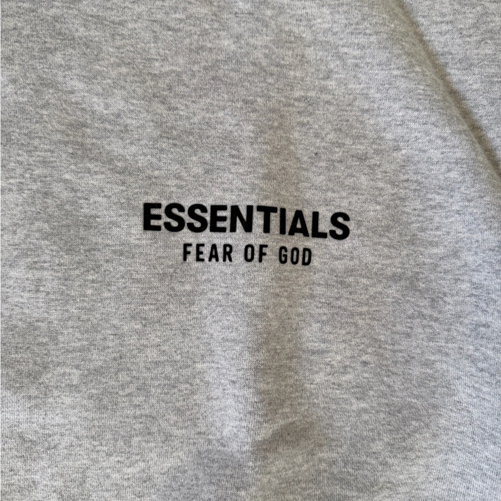 Essentials Light Heather Gray Pullover Hoodie NWT - image 2